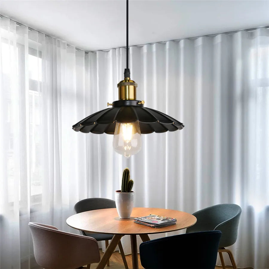 Vintage Industrial Iron Dome Pendant Light