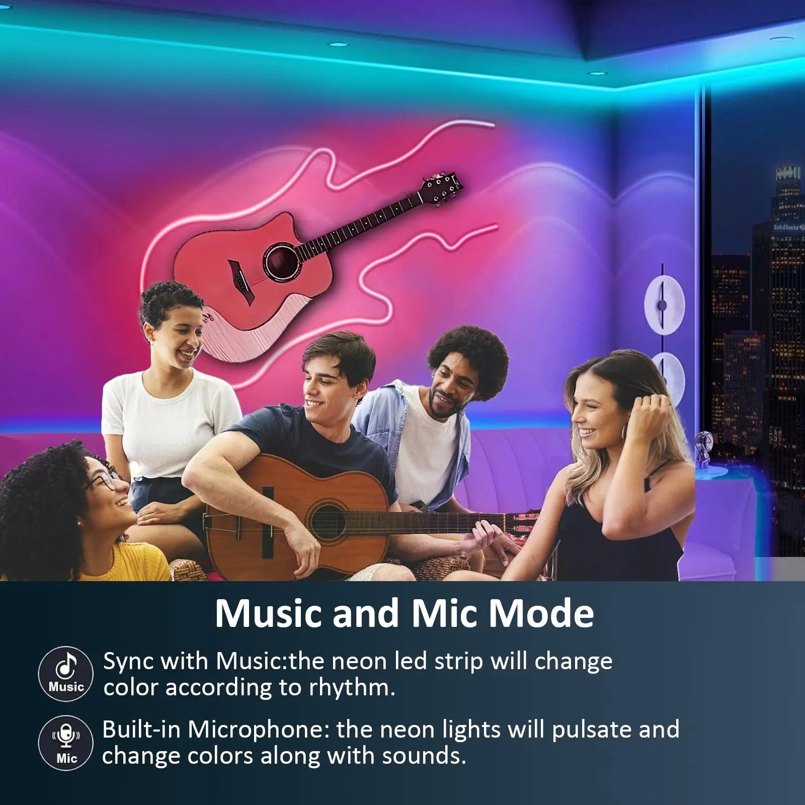 RGB LED Neon Light with Dimmer Kit