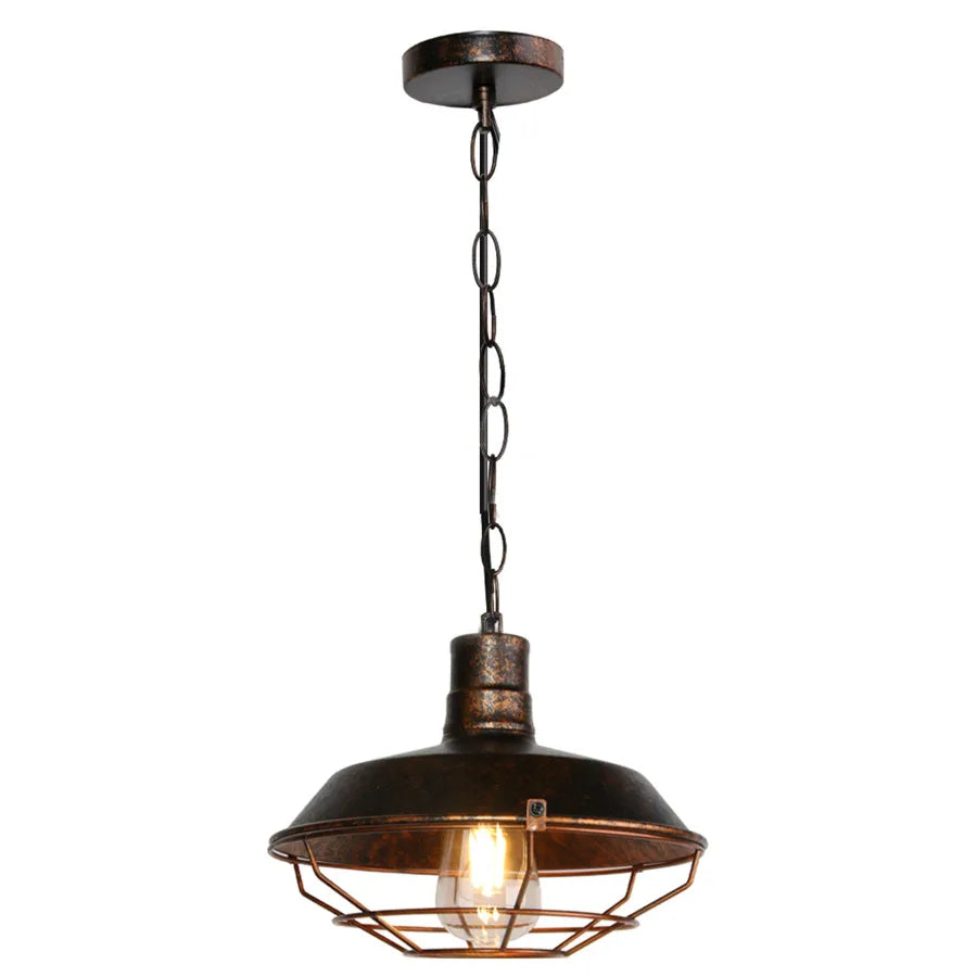Vintage Industrial Iron Dome Pendant Light