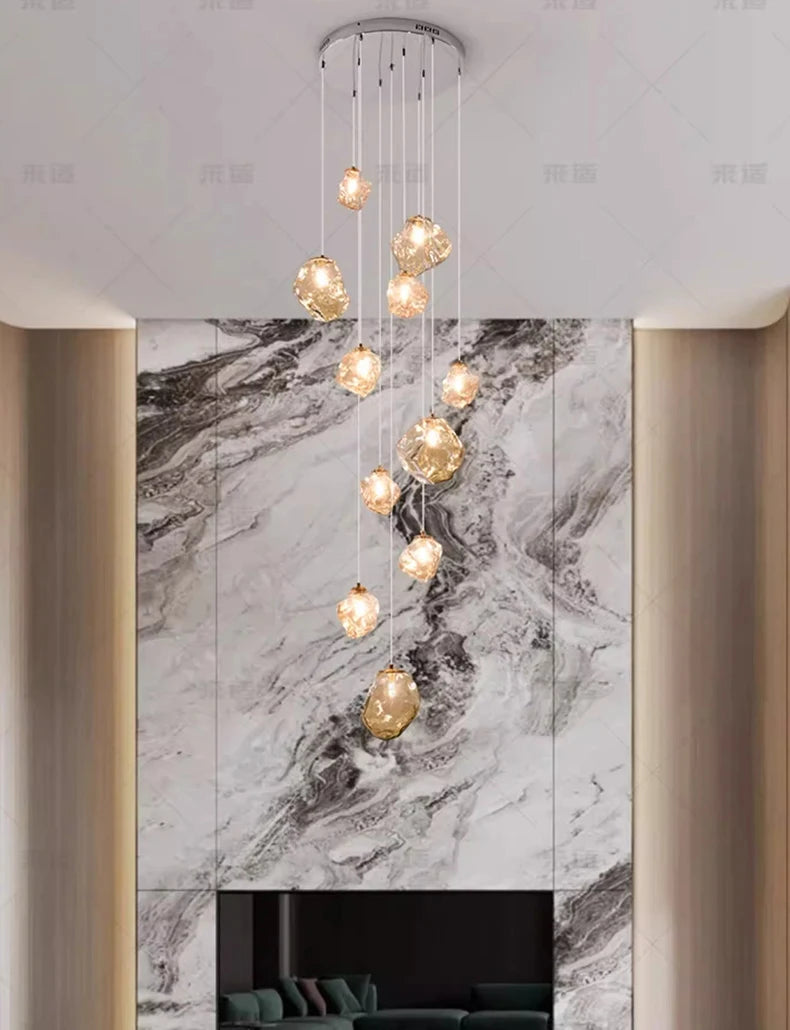 Modern LED Staircase Pendant Chandelier