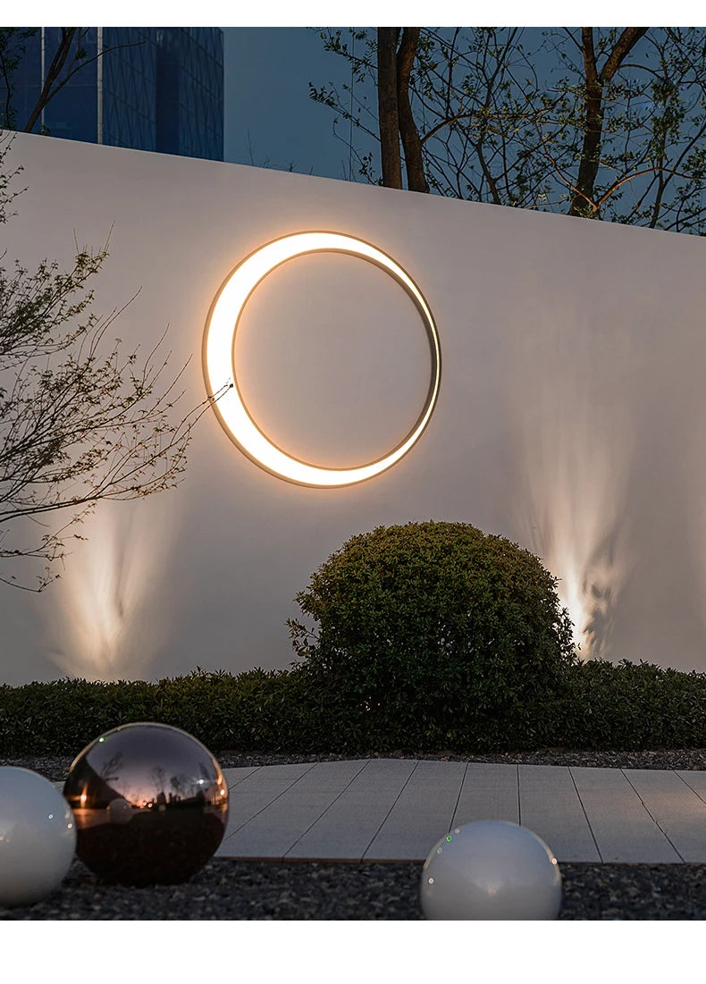 Round LED Outdoor Wall Light – IP65 Waterproof