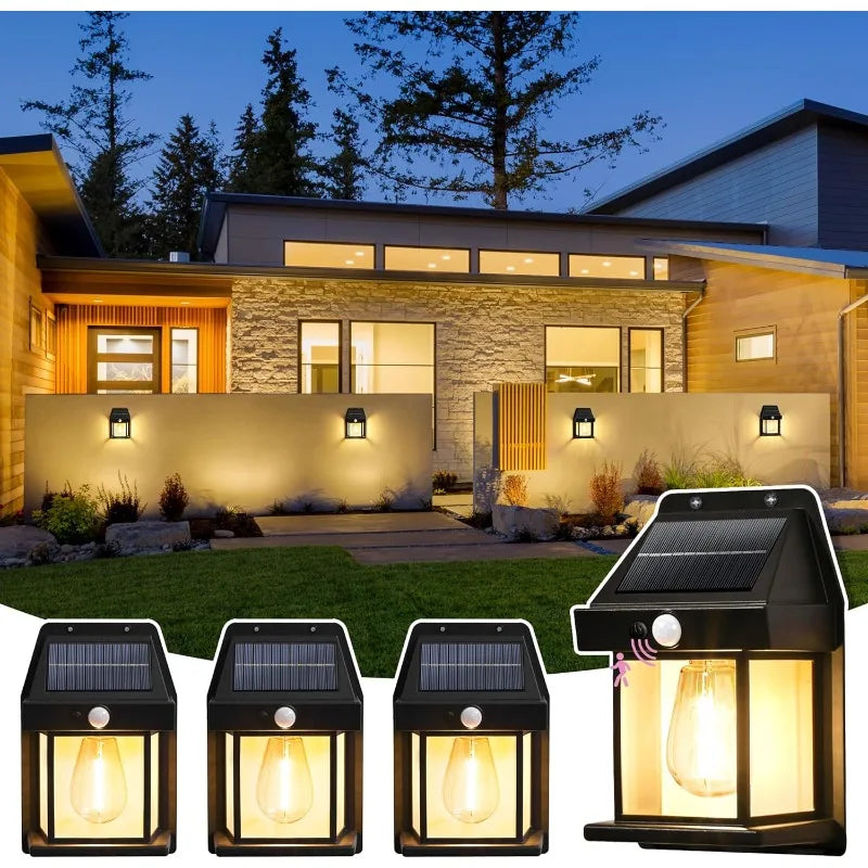 Solar Motion Sensor Outdoor Porch Light