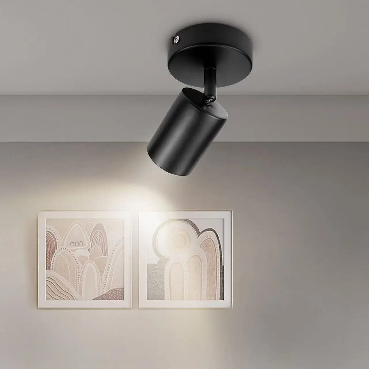 Modern GU10 LED Ceiling Light – Black