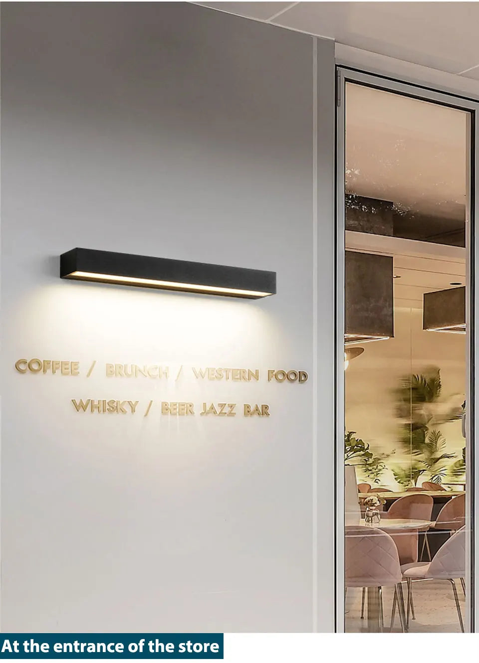 Aluminum LED Outdoor Porch Wall Sconce – IP65 Waterproof