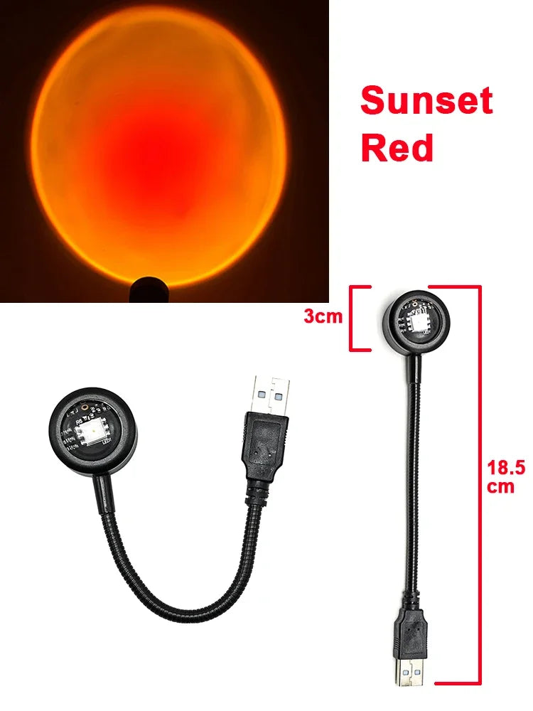 LED Sunset Projection Night Light