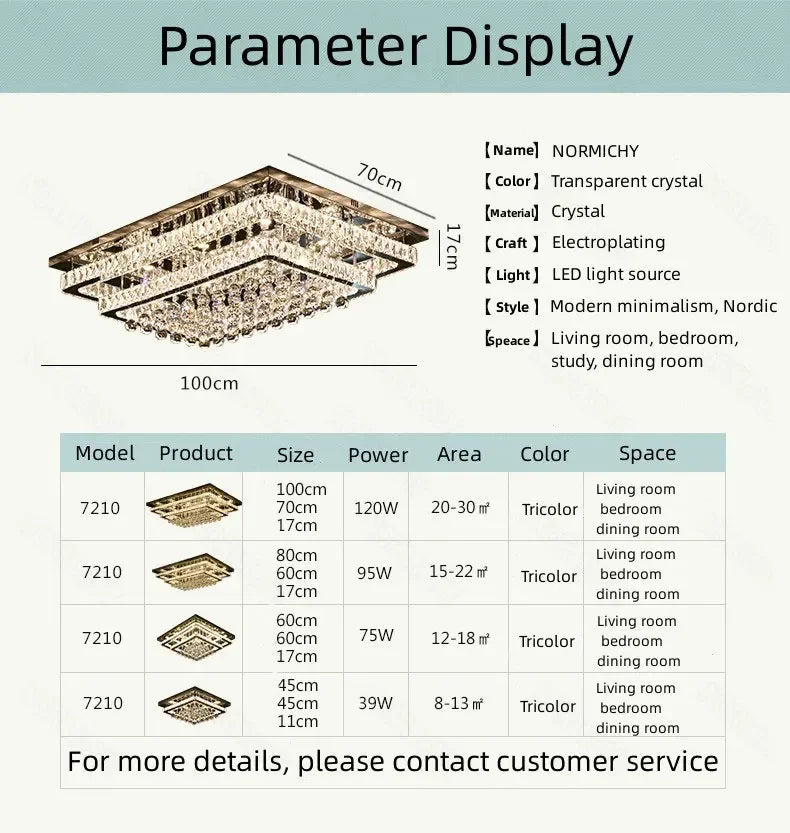 Modern K9 Crystal Flush Mount LED Chandelier