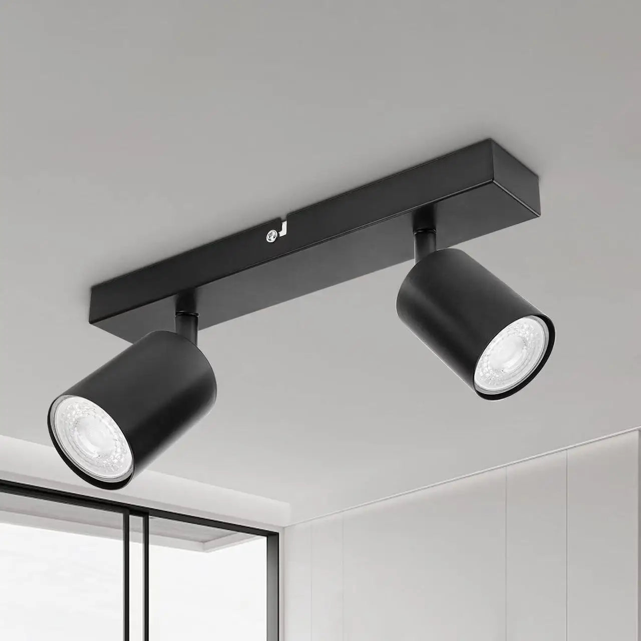 Modern GU10 LED Ceiling Light – Black