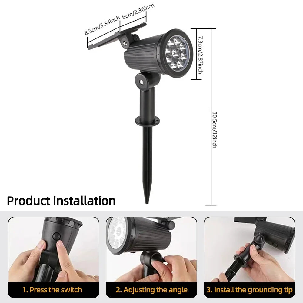 RGB Solar LED Spot Lights – Adjustable Brightness