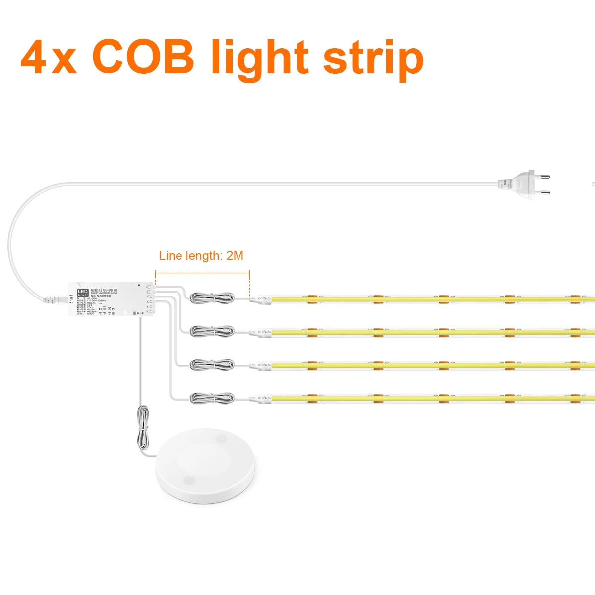 Touch Dimmable LED COB Accent Light Strip