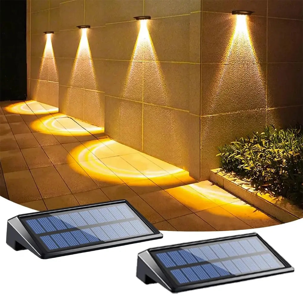 Solar LED Fence Wall Lights – 2 Pack