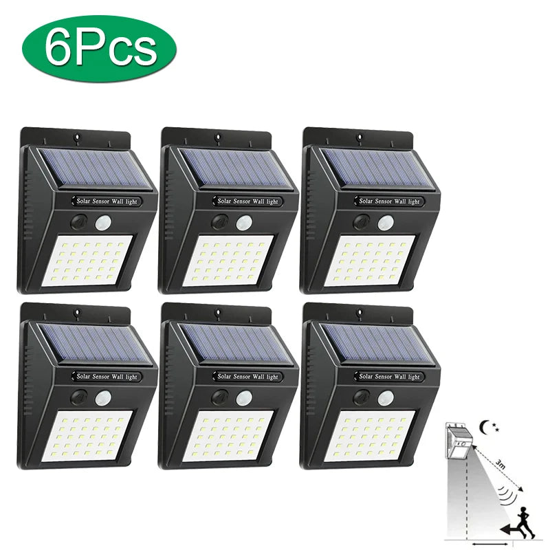 Solar LED Motion Sensor Outdoor Wall Light