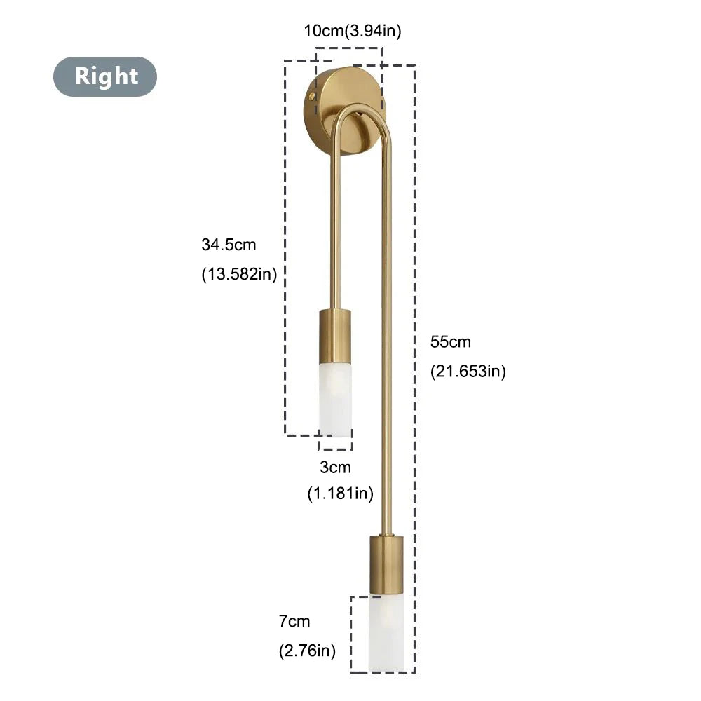 Nordic Luxury LED Wall Lamp – Black & Gold