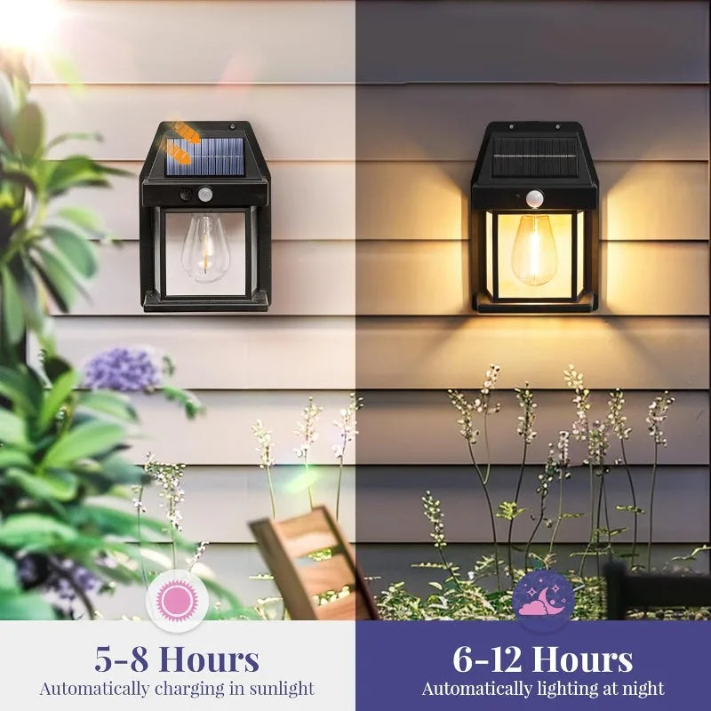 Solar Motion Sensor Outdoor Porch Light