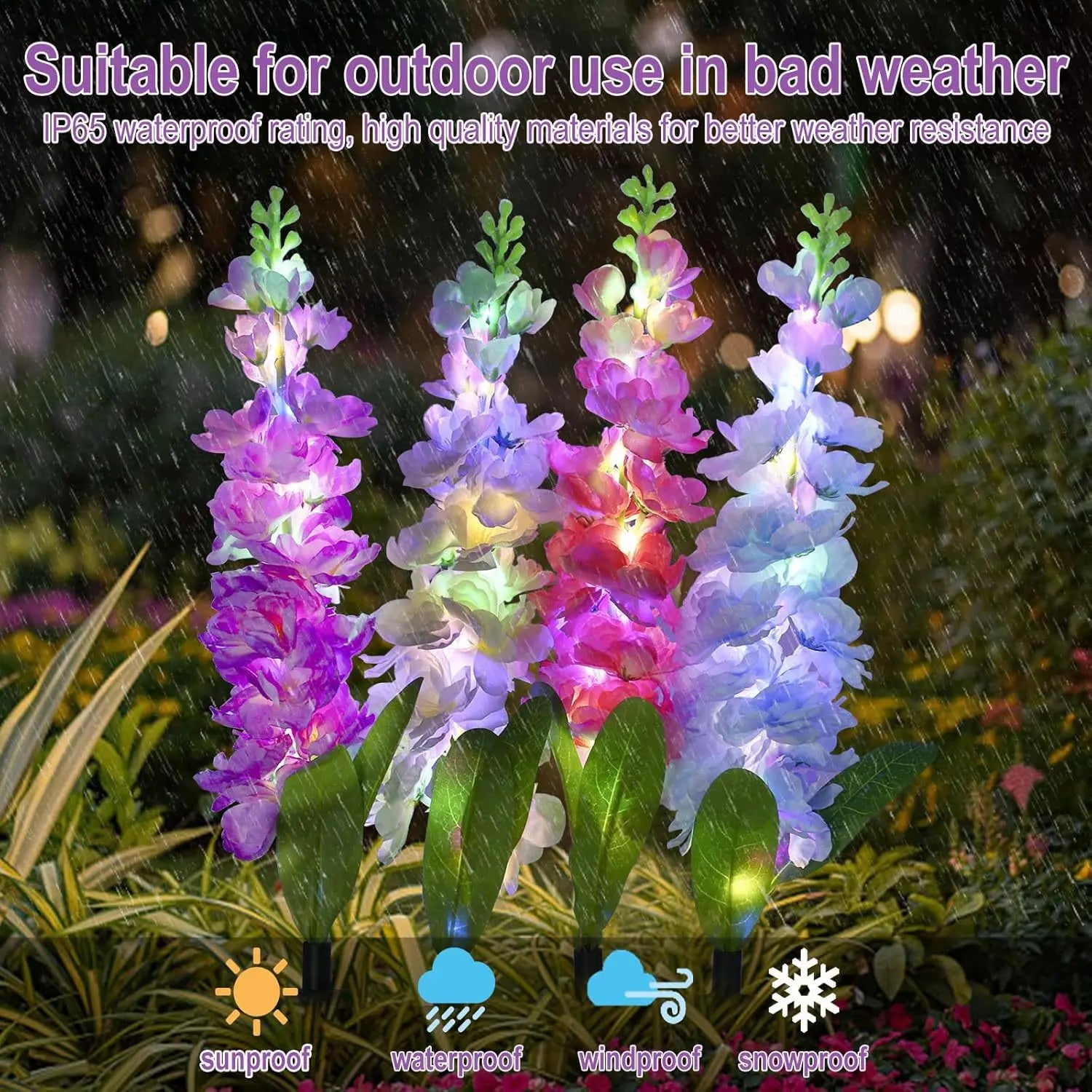 Solar LED Flower Garden Lights