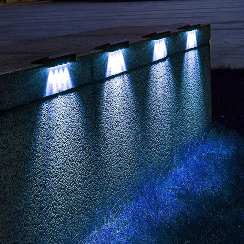 Solar LED Fence Wall Lights – 2 Pack