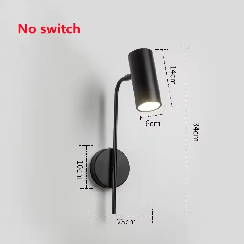 Minimalist LED Rotatable Wall Light with Switch