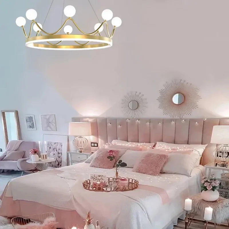 Luxury Crown LED Pendant Chandelier