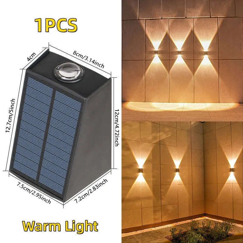 Solar LED Up & Down Outdoor Wall Light