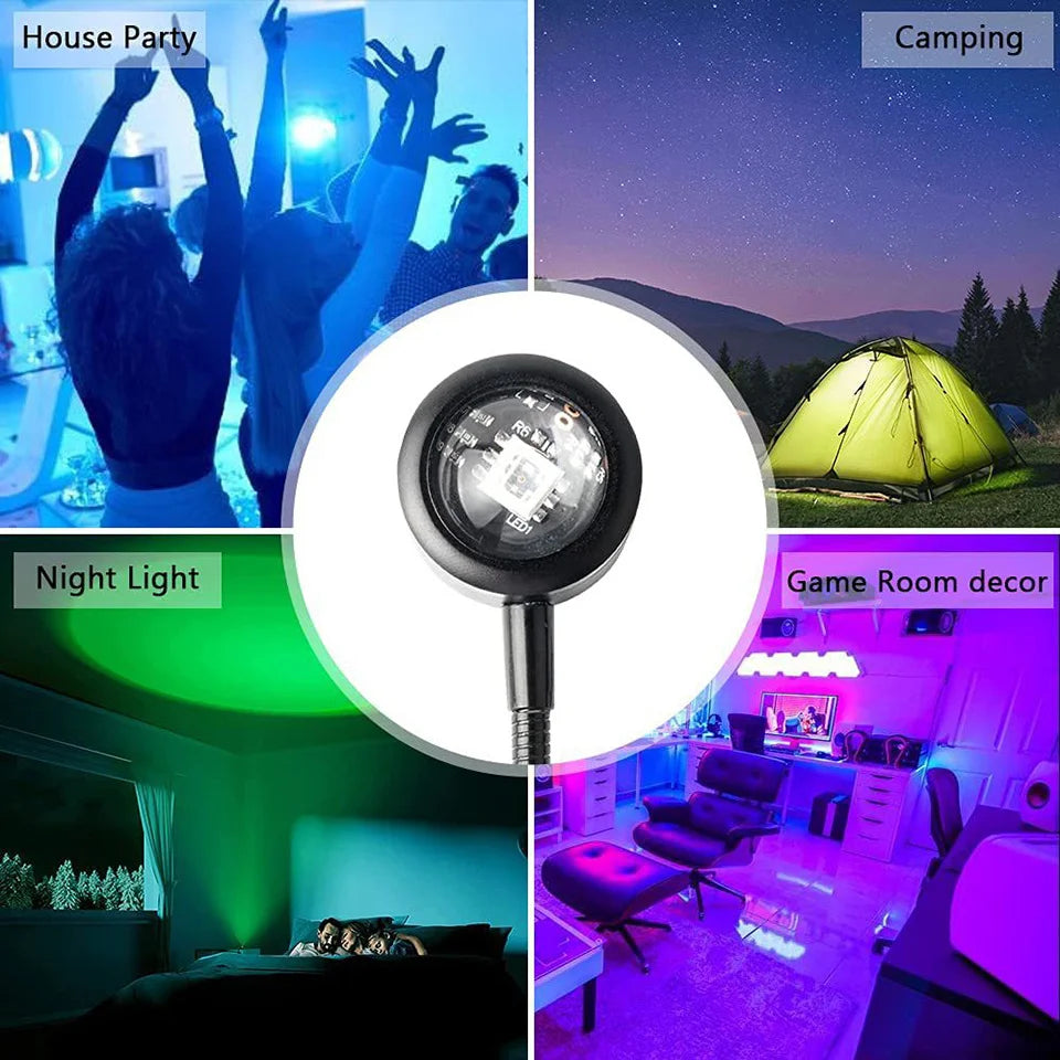 LED Sunset Projection Night Light