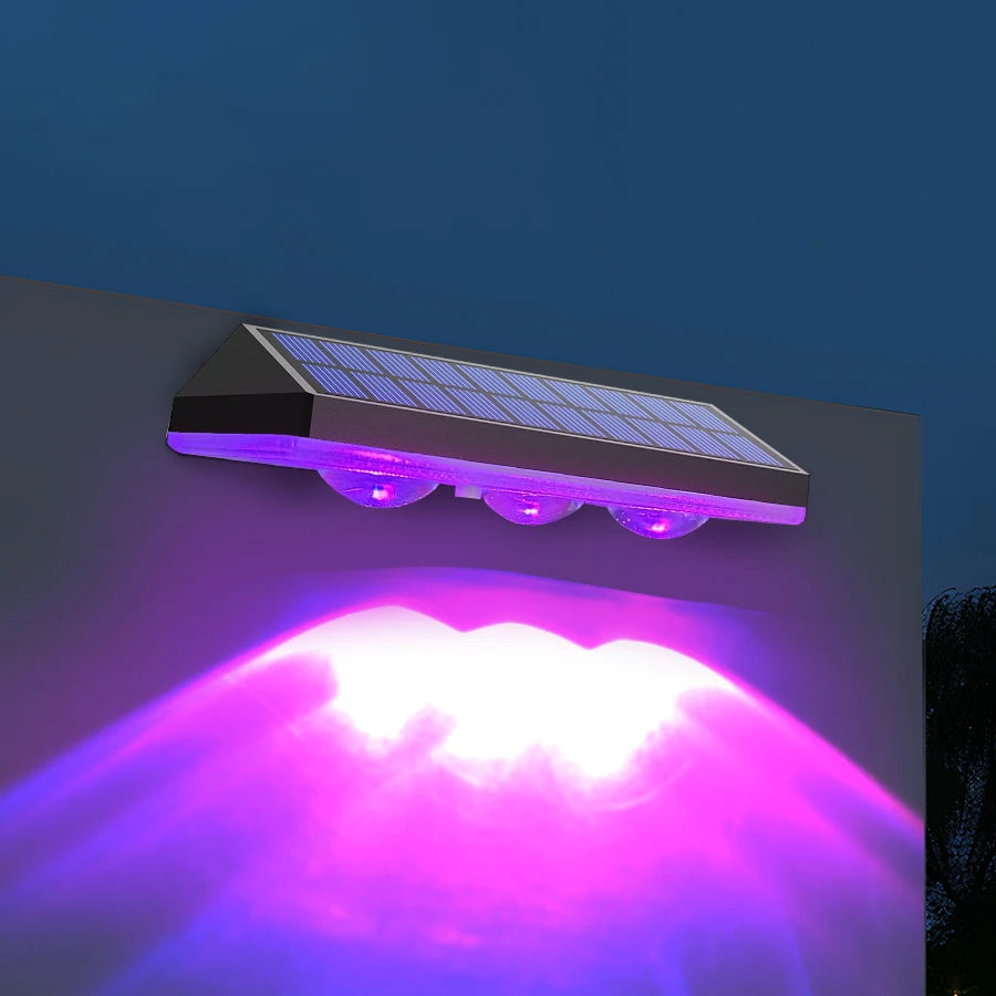 Solar LED Fence Wall Lights – 2 Pack