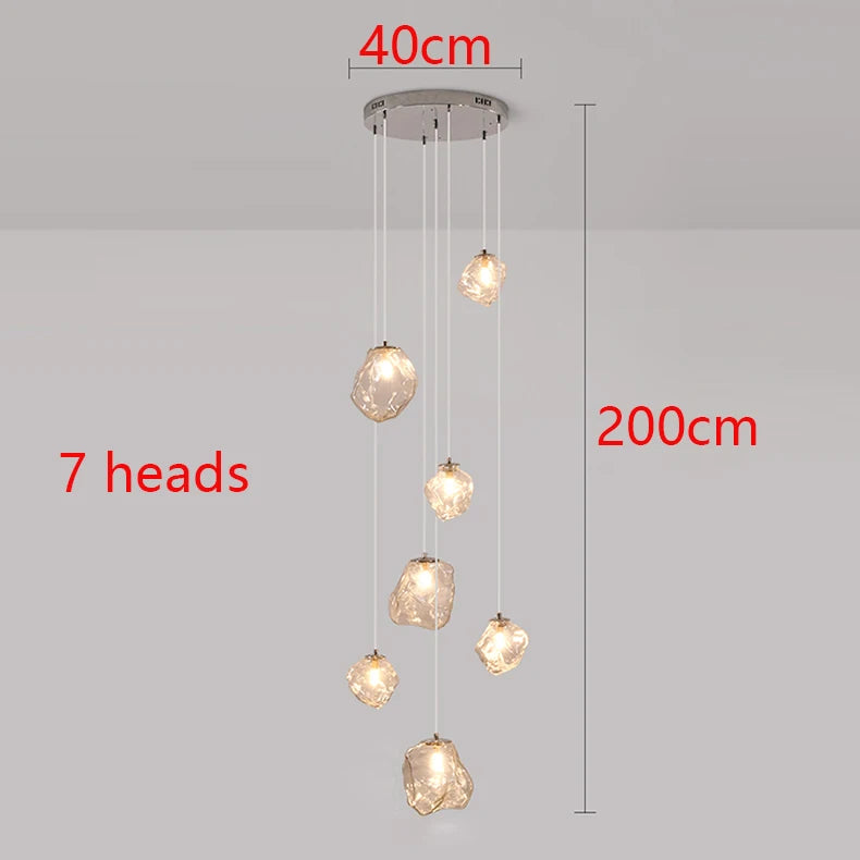 Modern LED Staircase Pendant Chandelier
