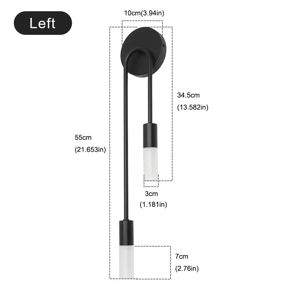 Nordic Luxury LED Wall Lamp – Black & Gold