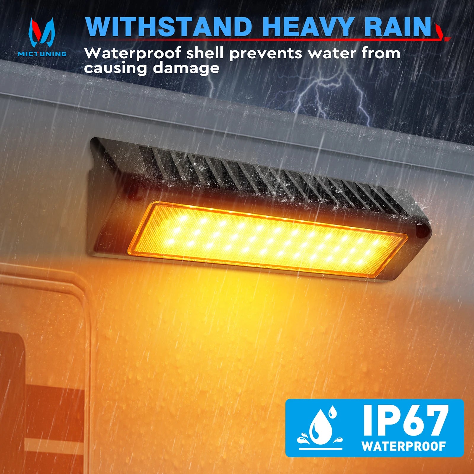 Dual-Color LED RV Porch & Awning Light