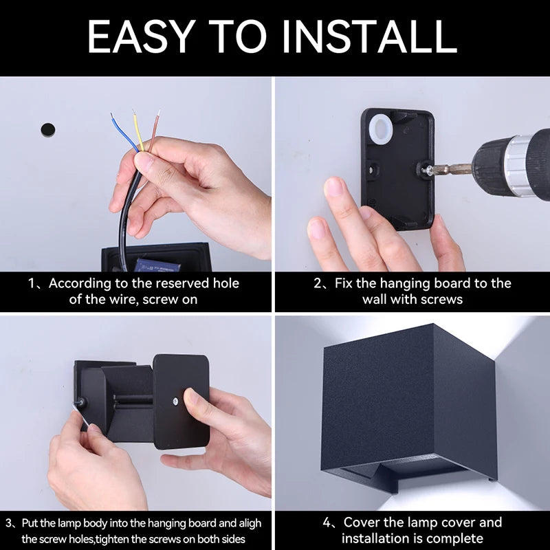 Waterproof Outdoor LED Wall Light – Aluminum