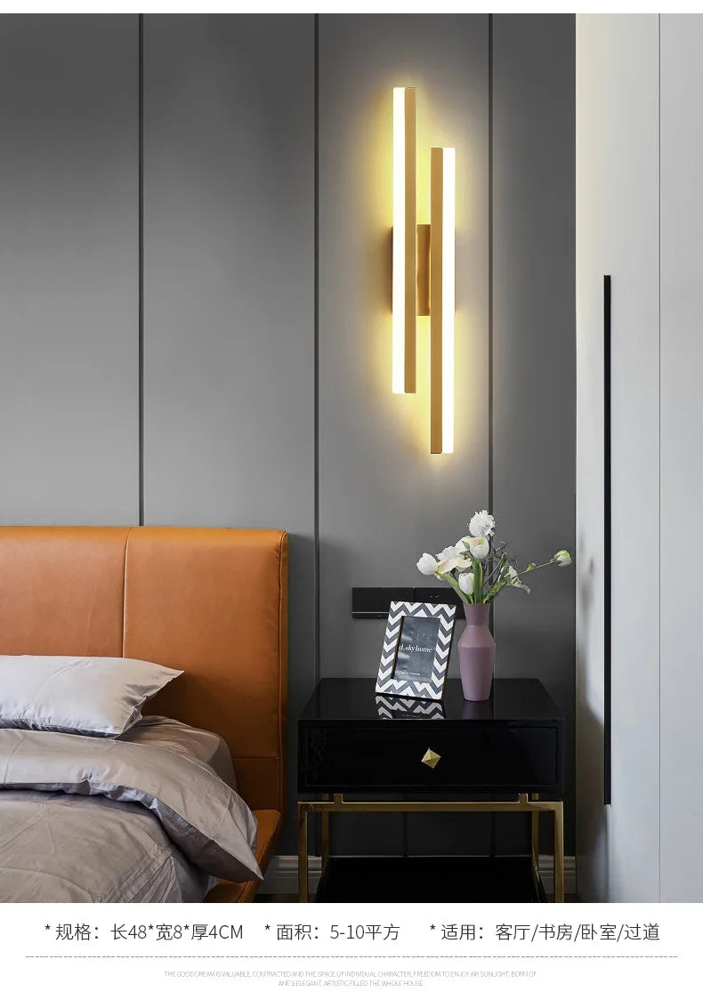 Copper Accent Acrylic LED Wall Sconce