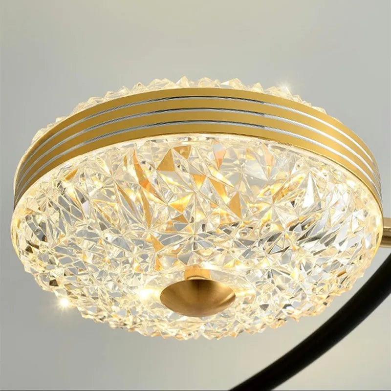 Luxury Crystal Ceiling Chandelier – Gold Finish
