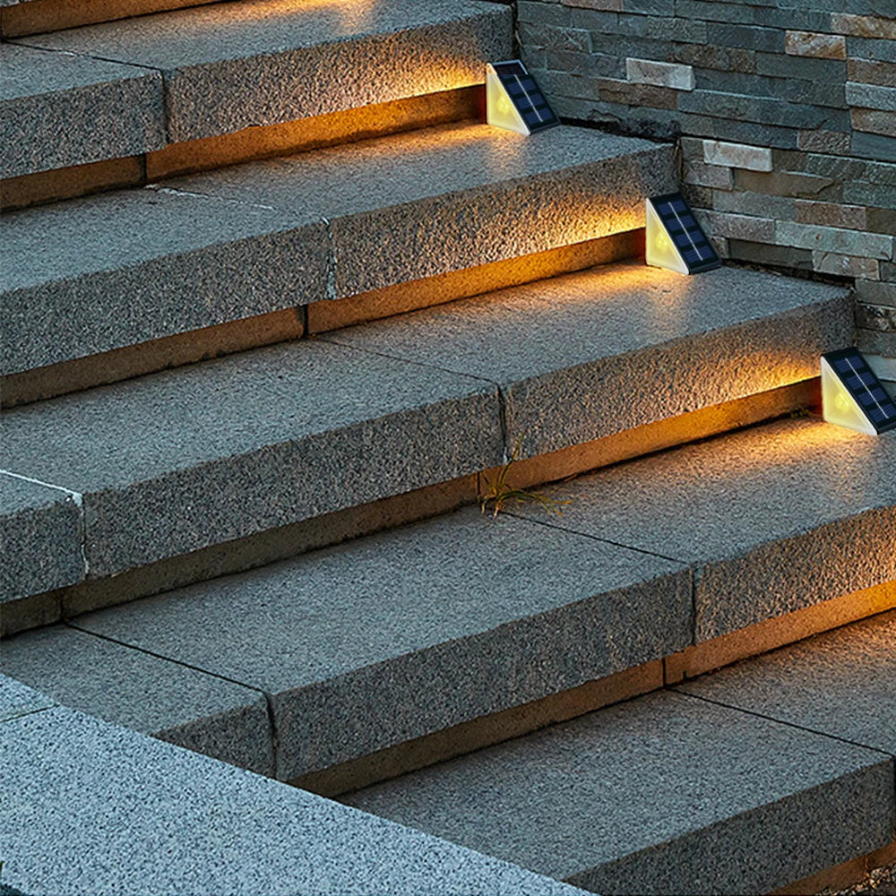 Solar LED Step Outdoor Lights – Warm White & RGB