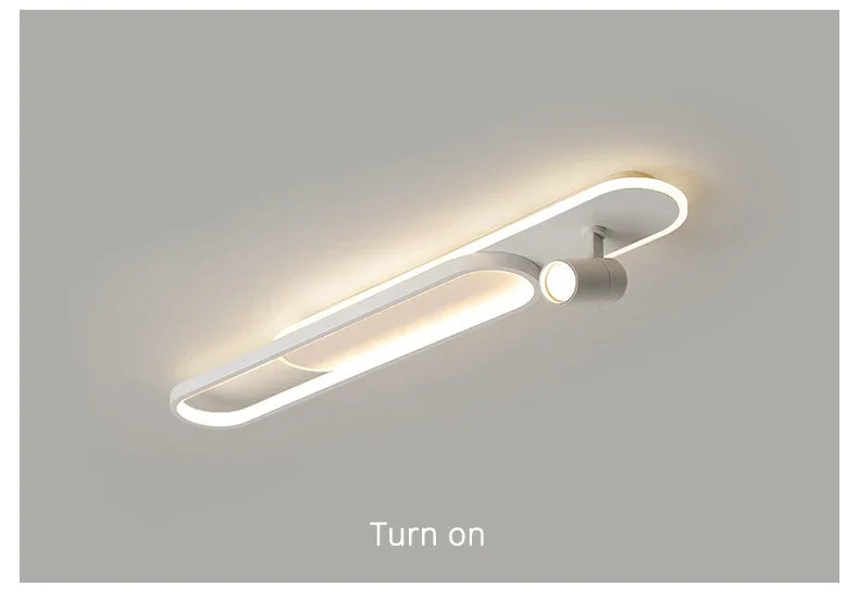 Minimalist LED Track Ceiling Light with Spotlights