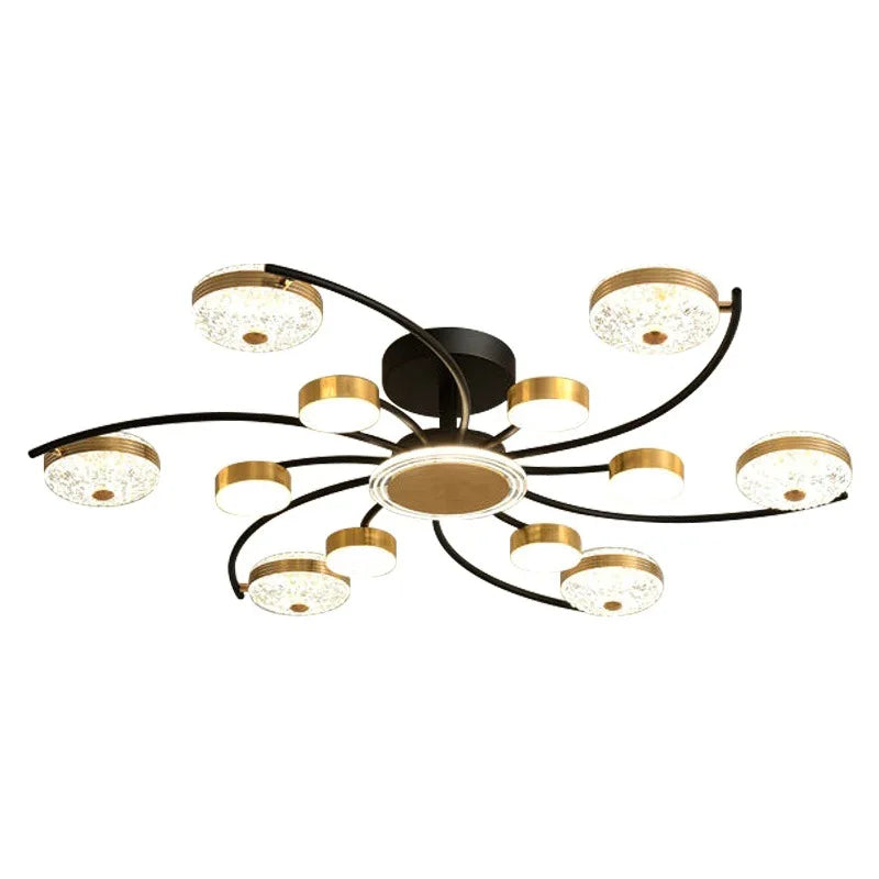 Luxury Crystal Ceiling Chandelier – Gold Finish