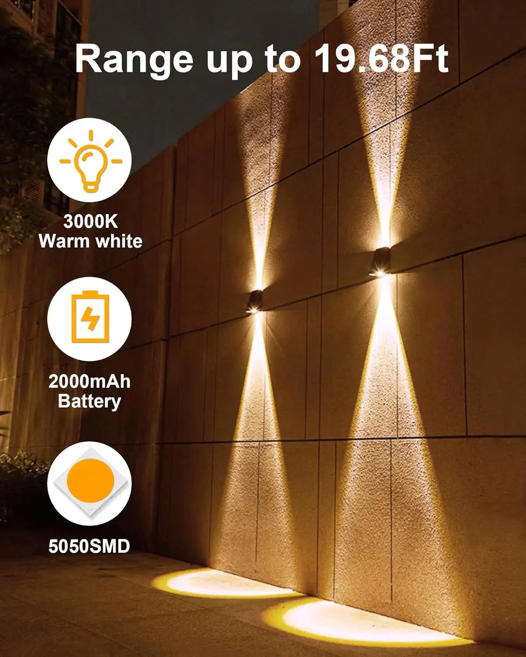 Solar LED Up & Down Outdoor Wall Light