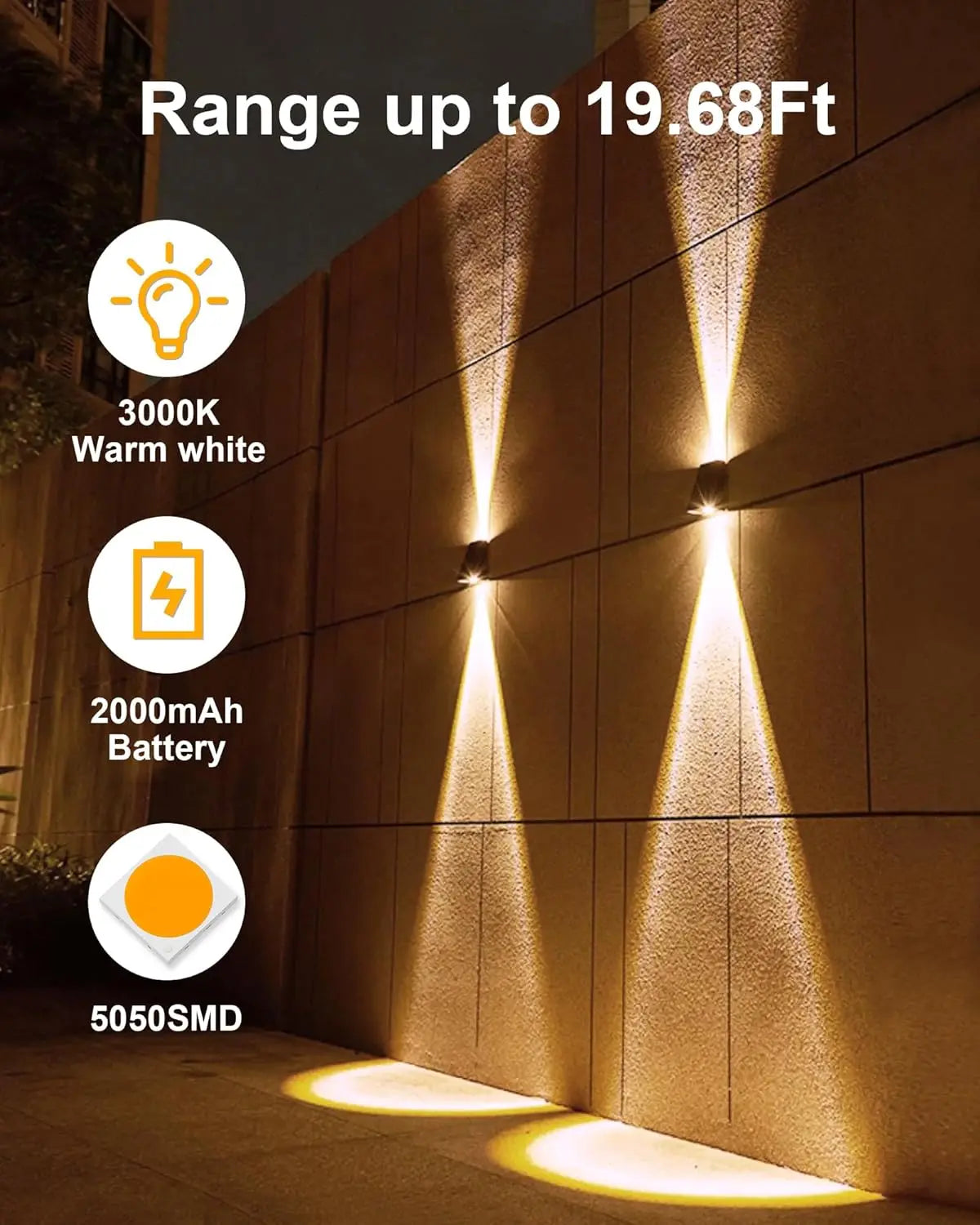 Solar LED Up & Down Outdoor Wall Light
