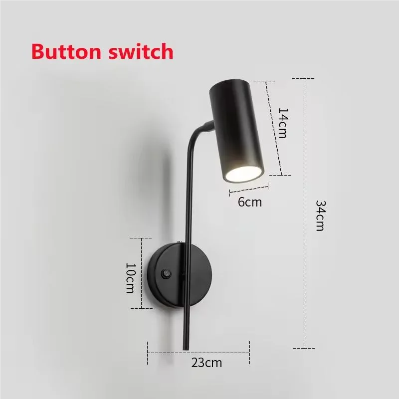Minimalist LED Rotatable Wall Light with Switch