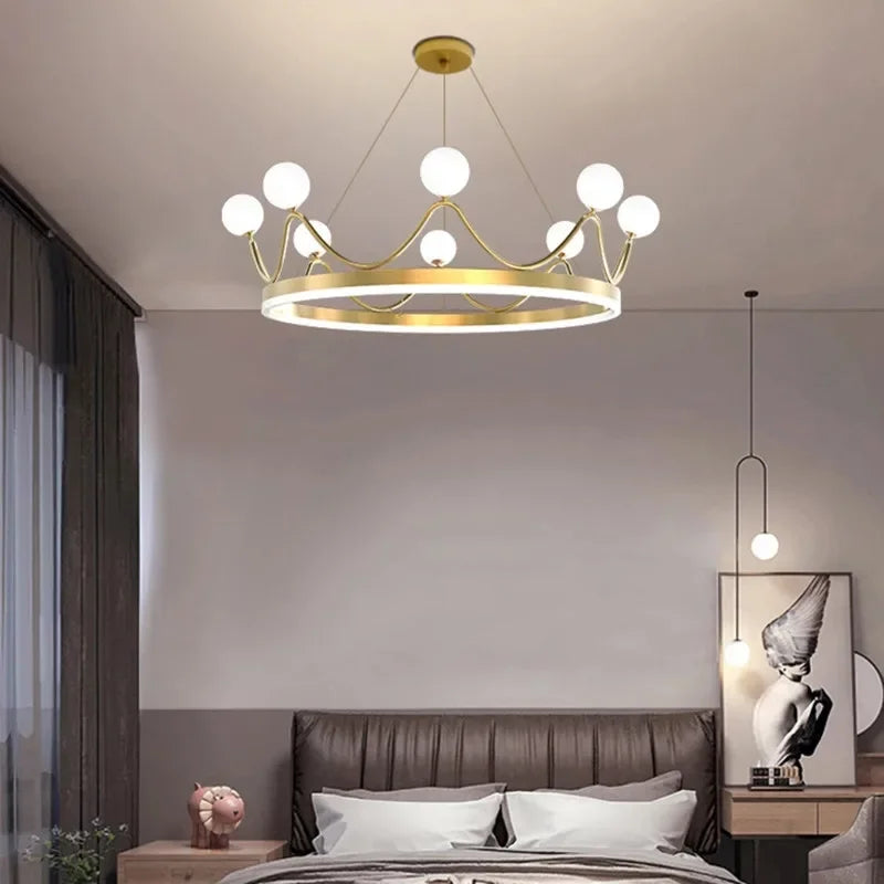 Luxury Crown LED Pendant Chandelier