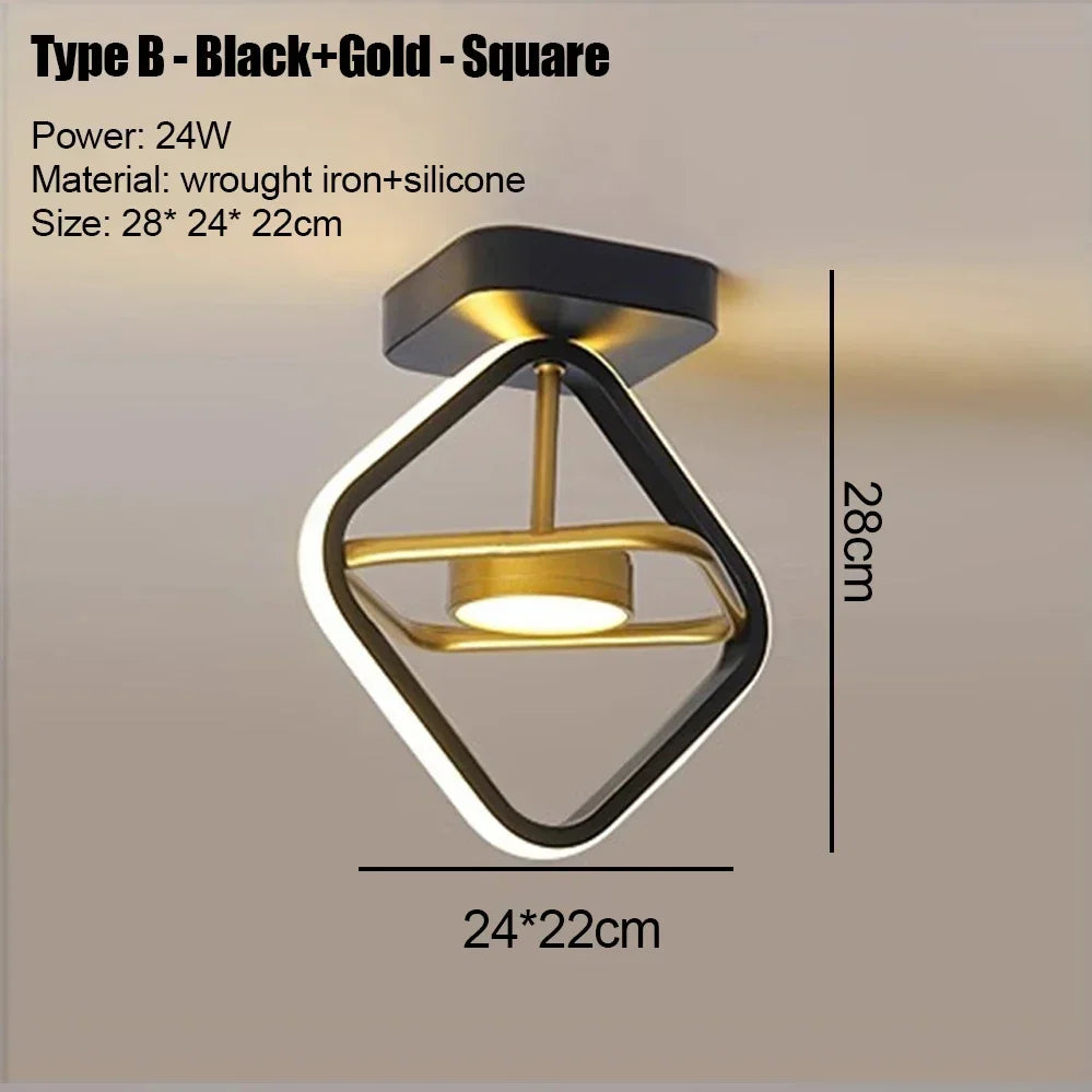 Modern LED Surface Mounted Ceiling Light – 3 Color Dimming