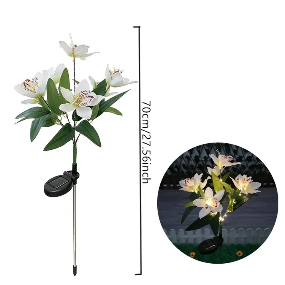 Solar LED Orchid Flower Garden Lights