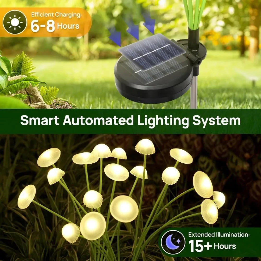 Solar LED Mushroom Flower Garden Lights