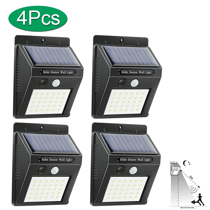 Solar LED Motion Sensor Outdoor Wall Light
