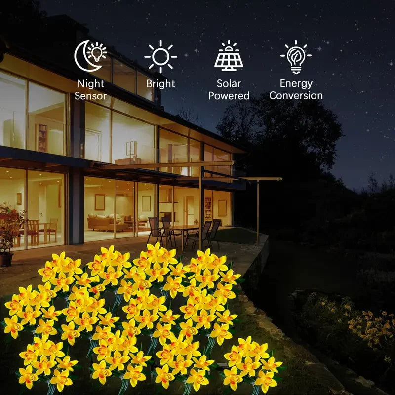 Solar LED Orchid Flower Garden Lights