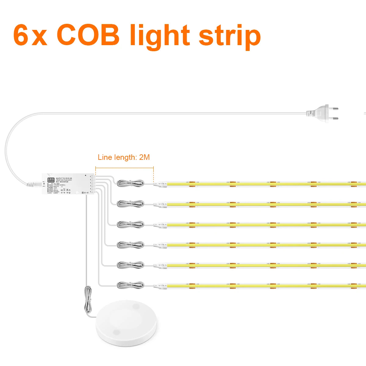 Touch Dimmable LED COB Accent Light Strip