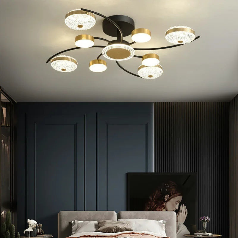 Luxury Crystal Ceiling Chandelier – Gold Finish