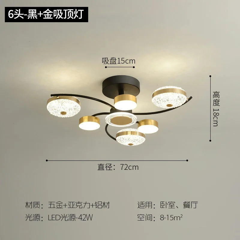 Luxury Crystal Ceiling Chandelier – Gold Finish