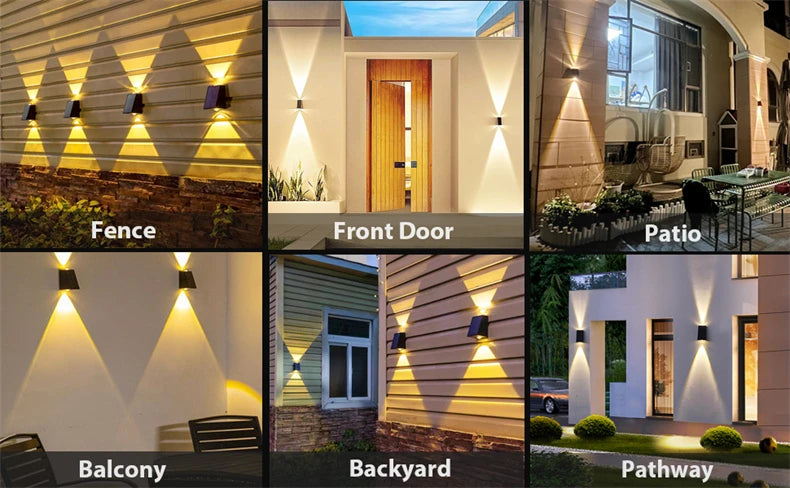 Solar LED Up & Down Outdoor Wall Light