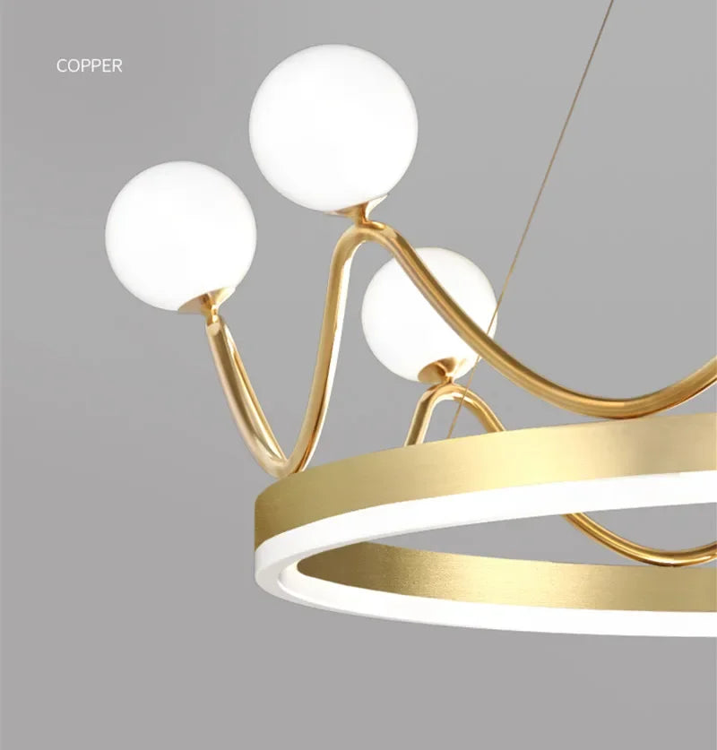 Luxury Crown LED Pendant Chandelier