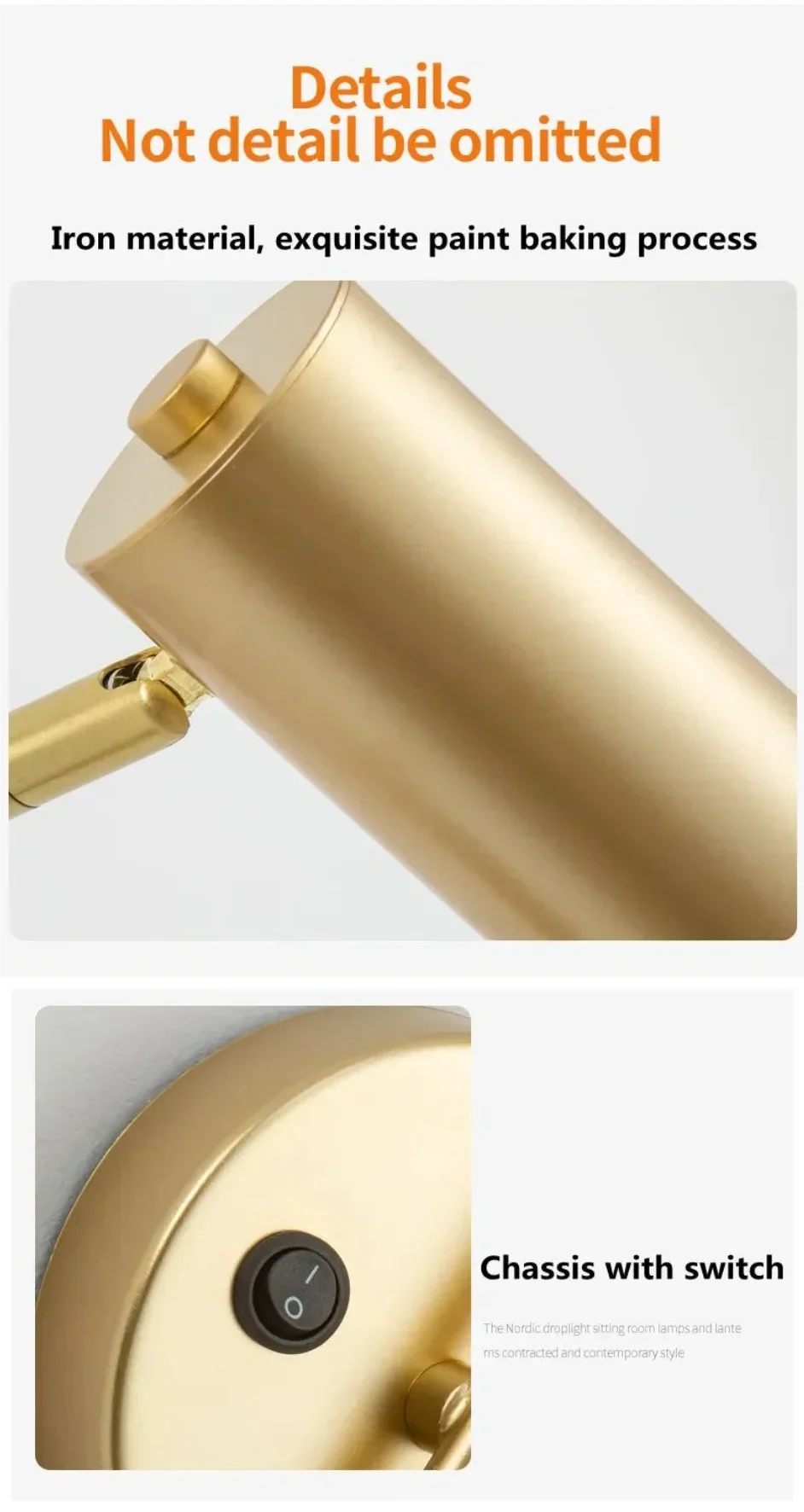 Minimalist LED Rotatable Wall Light with Switch