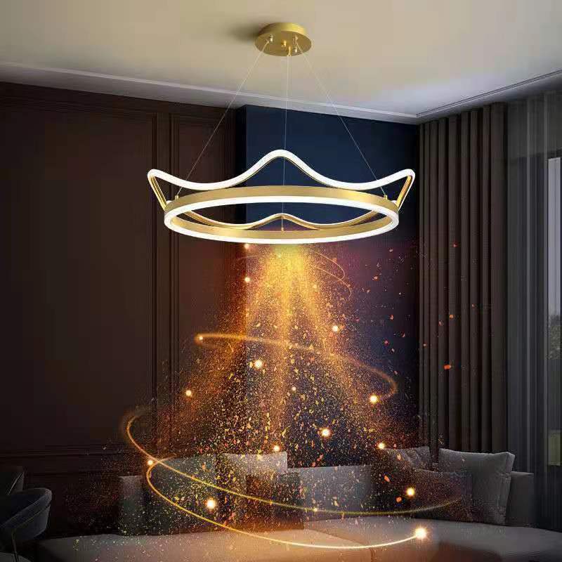 Minimalist Crown LED Pendant Chandelier