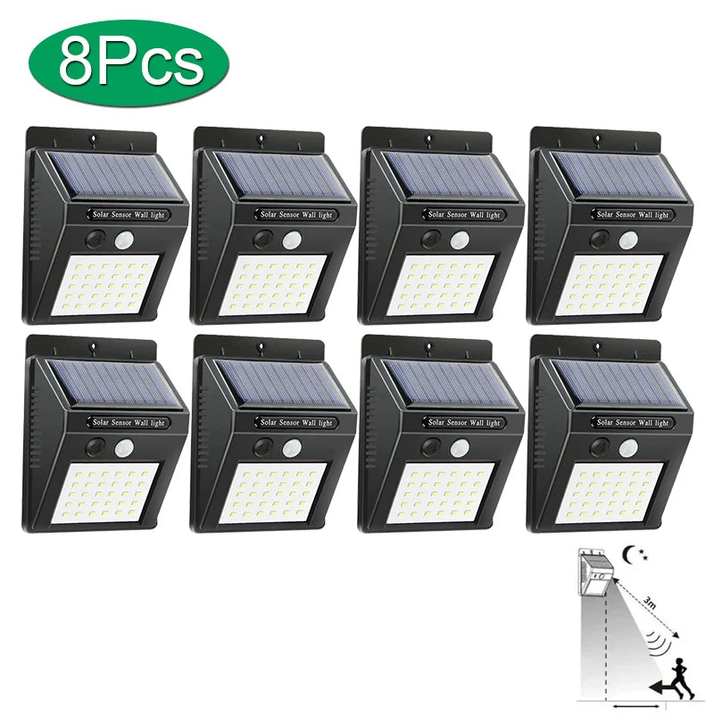 Solar LED Motion Sensor Outdoor Wall Light